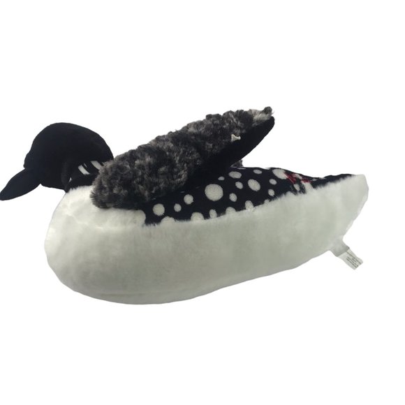 The Petting Zoo Plush Duck White with Black White Dots.  Small Duckling on Back. - Picture 8 of 11